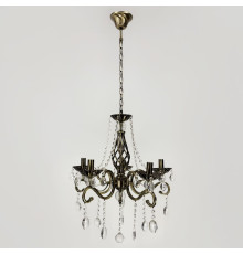 Класична люстра-підсвічник на 5 ламп у бронзовому корпусі Ø 50 см