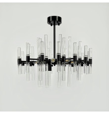 Розкішна чорна люстра із скляними паличками Ø 55 см