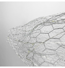 Декоративна люстра-хмаринка LED CLOUD у срібному корпусі 100х50 см