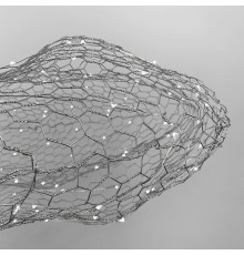 Декоративна люстра-хмаринка LED CLOUD у срібному корпусі 120х63 см