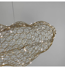 Декоративна люстра-хмаринка LED CLOUD у золотому корпусі 150х85 см