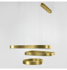 Незвичайна та ефектна люстра на 3 яруси 62+51+41 см  у золотому корпусі