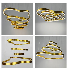 Вражаюча золота люстра на 4 яруси 100+83+63+43 см