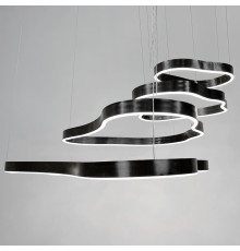 Вражаюча чорна люстра на 4 яруси 100+83+63+43 см