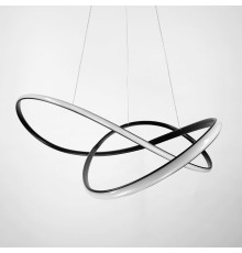 Підвісна люстра TRIO COURSE у чорному каркасі Ø 80 см