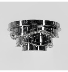 Хромована стельова люстра з прозорим кришталем Ø 40 см