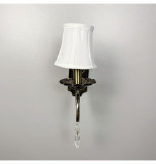 Бра-свічка у бронзовому корпусі 37х12 см із білим абажуром