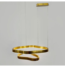 Ефектна золота люстра на 2 яруси 65х55 см та 45х30 см