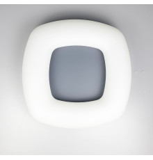 Стельовий LED світильник Schuller із сірою основою 47×47 см