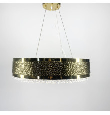 Неймовірна дизайнерська люстра у золотому каркасі із кришталиками Ø 80 см