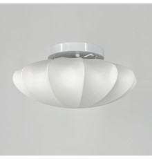 Світильник стельовий із білим полімерним абажуром 40х20 см