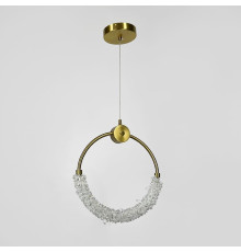 Вишуканий світильник із підвісним латунним кільцем Ø 30 см