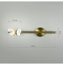 Бра з метеликом зліва у латунному корпусі 46 см