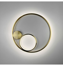 Сучасний стіновий або стельовий LED світильник у латунному корпусі Ø 45 см