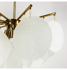 Латунний світильник з унікальними скляними пластинами Ø 80 см