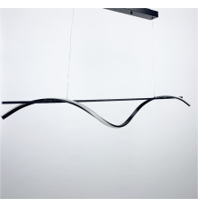 Видовжена лінійна світлодіодна люстра у чорному корпусі 120 см