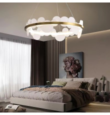 Кільцева підвісна люстра у латунному корпусі Ø 57 см