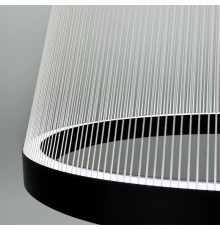 Світильник з білими вертикалями у чорному корпусі Ø55×112 см