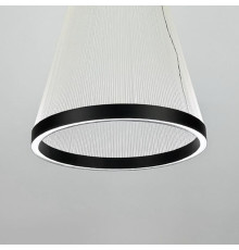 Світильник з білими вертикалями у чорному корпусі Ø55×192 см