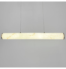 Підвісна видовжена люстра з ефектом мармуру у корпусі 100 см