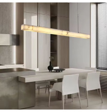 Підвісна люстра з ефектом мармуру у видовженому корпусі 150 см