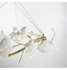 Підвісна люстра у флористичних мотивах у корпусі-кільце Ø 75 см