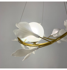 Підвісна люстра у флористичних мотивах у корпусі-кільце Ø 90 см