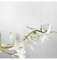 Підвісна видовжена люстра у флористичному мотиві 140 см
