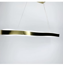 Дизайнерська видовжена люстра у латунному каркасі 100 см