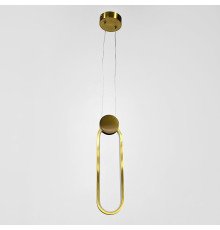 Підвісний LED світильник в латунному корпусі 38х10 см
