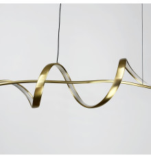 Хвилеподібна люстра у латунному корпусі 100 см