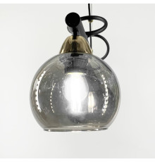 Видовжена люстра Лофт на 4 графітових плафони