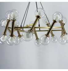 Сучасний світильник з регулюючими ріжками з плафоном з подвійного скла