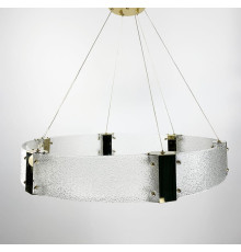 Люстра з підвісним фактурним кільцем у золотому каркасі Ø 60 см