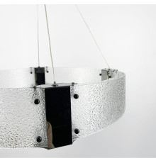 Люстра з підвісним фактурним кільцем у чорному каркасі Ø 80 см