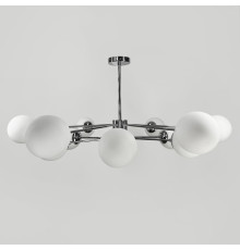 Стельова срібна люстра Right Selection на 12 плафонів