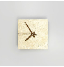 Декоративний квадратний світильник-годинник 23х23 см