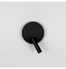 Чорне бра зі спотом у круглому корпусі Ø 15 см