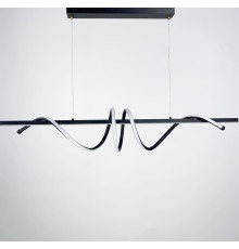 Скандинавська LED люстра у чорному корпусі 120х23 см