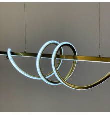 Скандинавська LED люстра у золотому корпусі 120х23 см