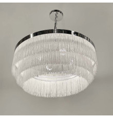 Підвісна 3-х ярусна люстра в хромованому корпусі Ø 80 см