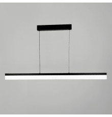 Лінійний LED світильник з акриловим розсіювачем у чорному корпусі 120 см