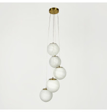 Люстра-пучок на 5 мармурових плафонів