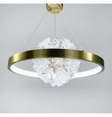 Люстра у флористичних мотивах з декоративними квітками Ø 80 см