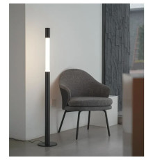 Мінімалістичний регулюючий торшер у чорному корпусі 46-72 см