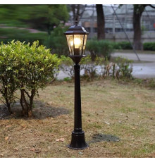 Ніжка до вуличного ліхтаря чорного кольору 76 см