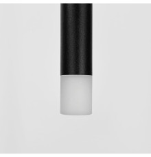 Каскадний світильник на 6 чорних підвісів