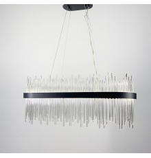 Видовжена підвісна люстра COLISEUM BLACK у корпусі 100 см