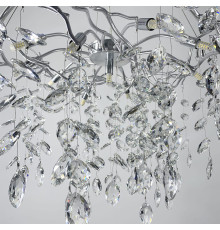 Сучасна підвісна люстра в хромі з серії світильників з флористичних мотивів Ø 100 см