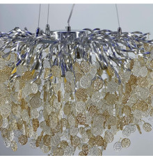 Чарівний світильник в срібному кольорі з пластинами з комбінованого скла Ø 60 см